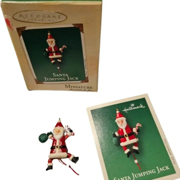 Hallmark Keepsake Miniature "Santa Jumping Jack"  2002 - Picture 3 of 6